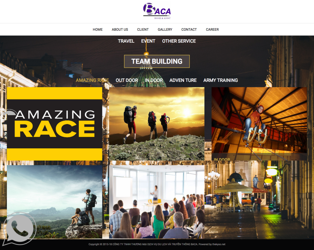 Thiết kế website du lịch sự kiện