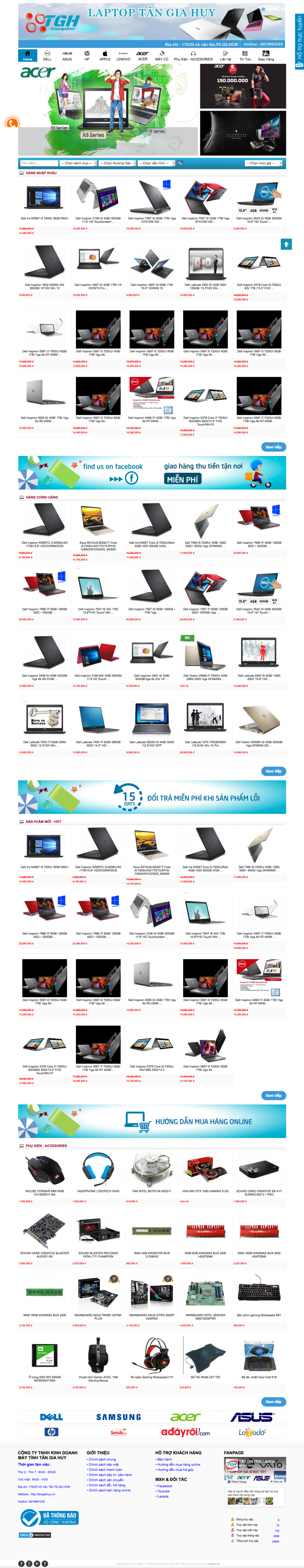 Thiết kế website Laptop