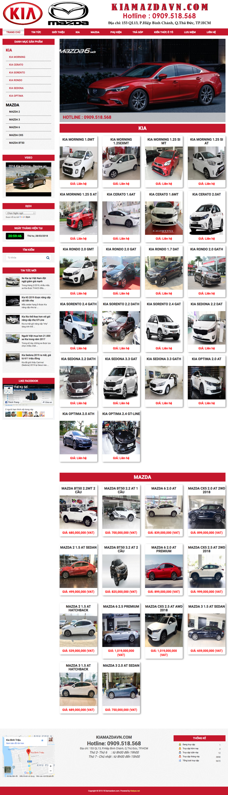 Thiết kế website ô tô